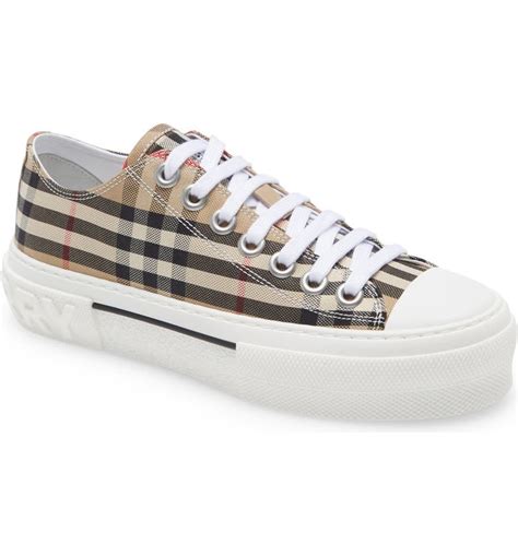 burberry women's jack check low top sneakers|Burberry jack check low top.